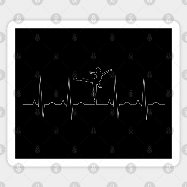 Ballet Dancer - Ballerina Heartbeat Sticker by Kudostees